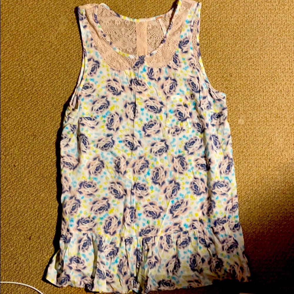 Free people floral tank top